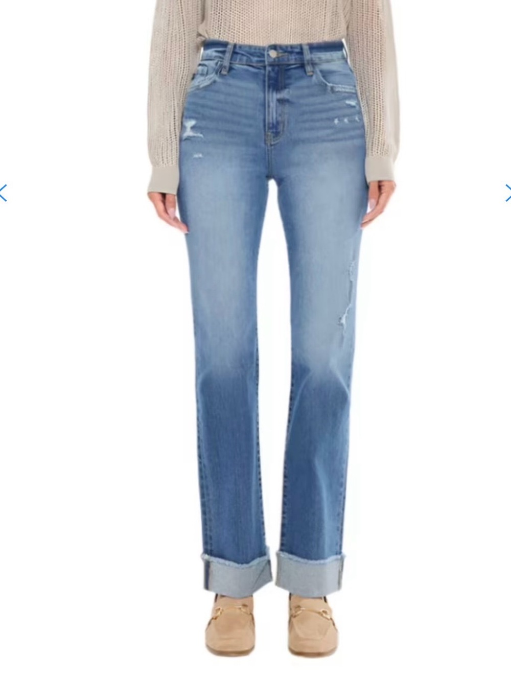Kancan Trini High Rise Straight Leg Jeans